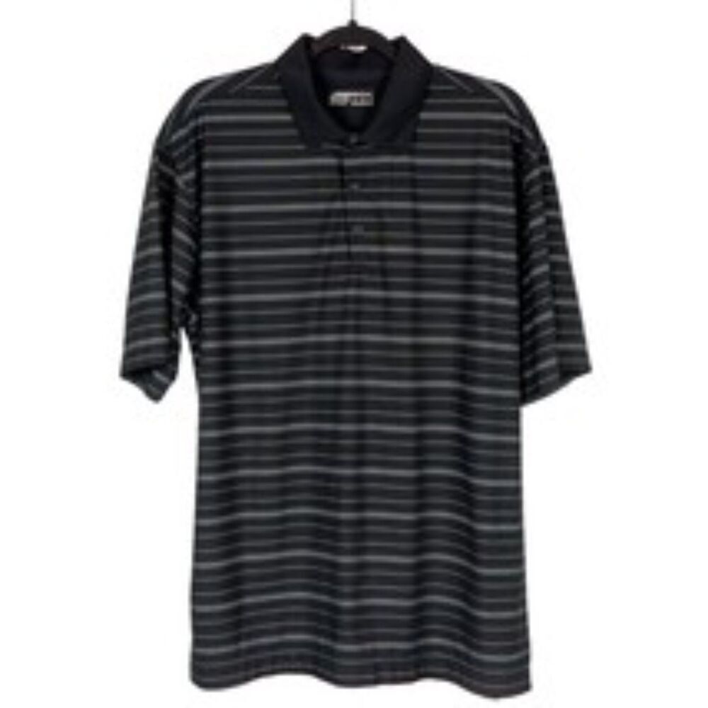 Nike Golf Pro Dry Fit Men's Large Black Stripe Polo